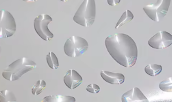Metallic Water Droplet Silver