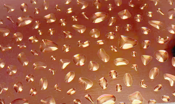 Metallic Water Droplet Copper