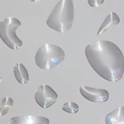 Metallic Water Droplet Silver